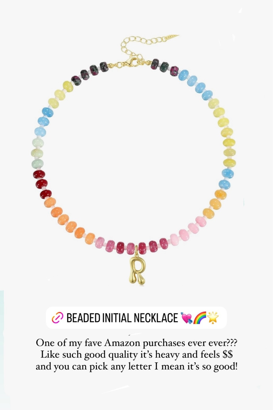 Love this beaded Amazon necklace it’s such high quality and vibrant beads!