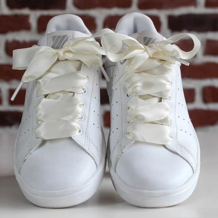 Cream Satin Laces Premium Accessories for Your Sneakers and Shoes Stylish Satin Ribbon Laces Custom shoelaces for wedding marriage Girl Gift | Etsy (Global)
