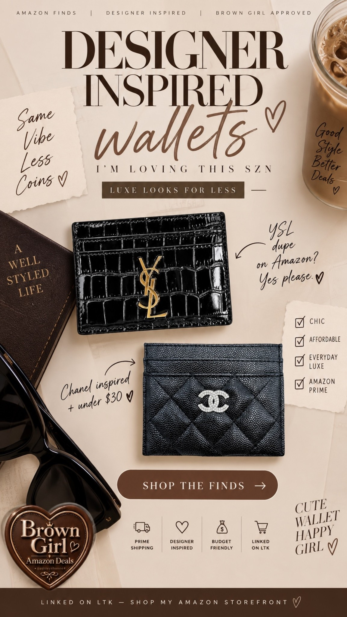 Designer vibes without the designer price tag? 👀🖤

These designer-inspired wallets from Amazon are giving LUXE this season and I’m not mad at it! ✨ Perfect for elevating your everyday bag without doing the absolute most to your bank account. 😂

#AmazonFinds #AmazonFashion #DesignerInspired #LuxeForLess #LTKFinds #AmazonStyle #WalletFinds #AffordableFashion #BrownGirl

#LTKSaleAlert #LTKgrwm #LTKootd