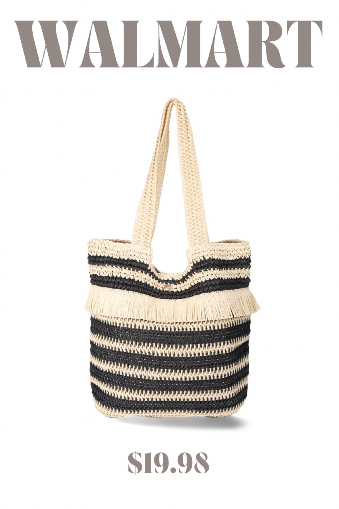 This bag elevates any look & created such a fun texture! 🖤🤍 

Dress it up or take it to the beach! ☀️

#LTKItBag #LTKStyleTip #LTKFindsUnder50