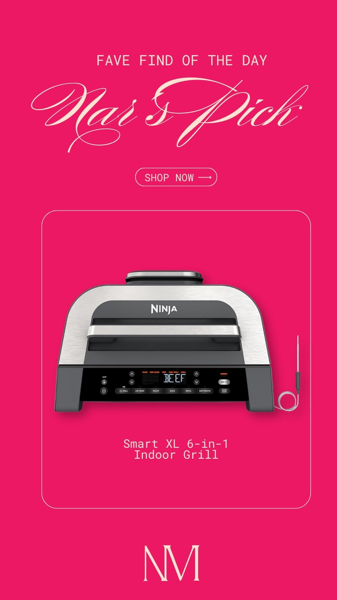 FAVE FIND OF THE DAY & truly one of my kitchen holy grails!!!

This is the Ninja Foodi Smart XL Indoor Grill — NOT just an air fryer 🧑🏻‍🍳
It grills, air fries, roasts, bakes, broils & dehydrates all in one.

The smart thermometer cooks everything perfectly so there’s zero guesswork.

Weeknight dinners are faster, easier & actually taste amazing!
If you’ve been on the fence- this one is 100% worth it!!!
Shop it on my LTK 💛

ninja foodi smart xl grill, indoor grill air fryer combo, countertop grill, kitchen must haves, easy weeknight meals, cooking essentials
#kitchenmusthaves #ninjafoodi #airfryerfinds #homefavorites #amazonkitchen #kitchenfinds #busydaymeals

#LTKGiftGuide #LTKfoodie #LTKSaleAlert