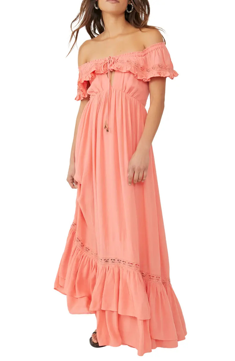 Free People Moonlight Ocean Off the Shoulder Maxi Dress | Nordstrom | Nordstrom