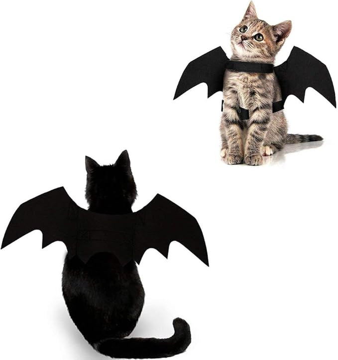 Cat Halloween Costume Bat Wings Pet Apparel Halloween Party Dress Up Accessories for Cat Small Do... | Amazon (US)