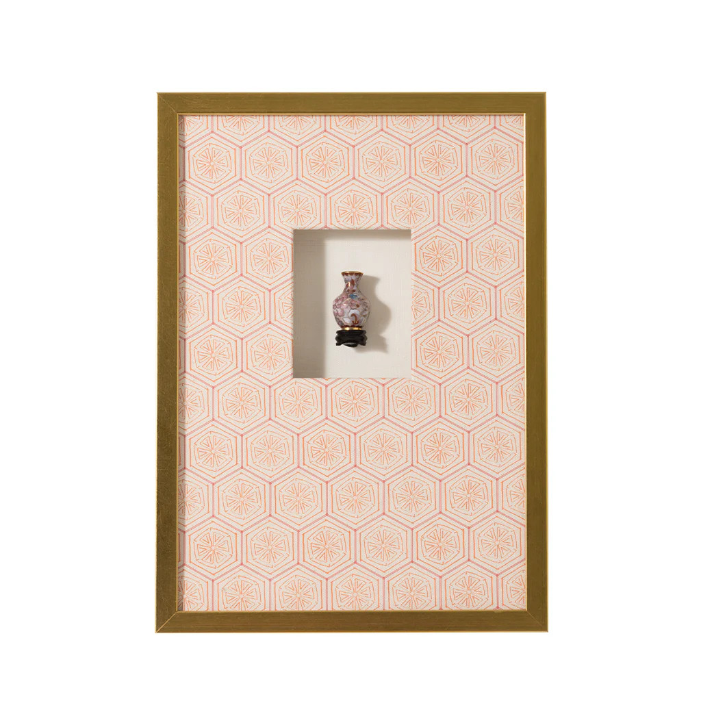 Miniature Cloisonné Vase on Sunset Geo III | Blue Print