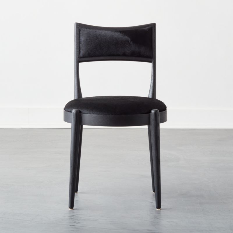 Kir Black Cowhide Dining Chair | CB2 | CB2