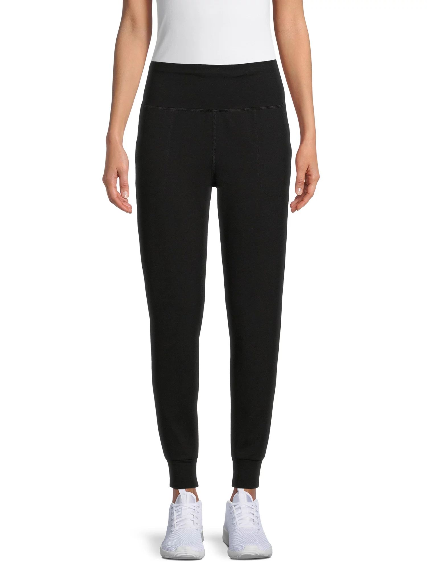 Athletic Works Women’s Stretch Cotton Blend Jogger Pants with Pockets | Walmart (US)
