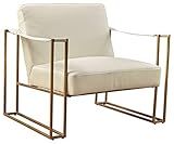 Signature Design by Ashley Kleemore Eclectic Upholstered Accent Chair, Beige & Gold | Amazon (US)