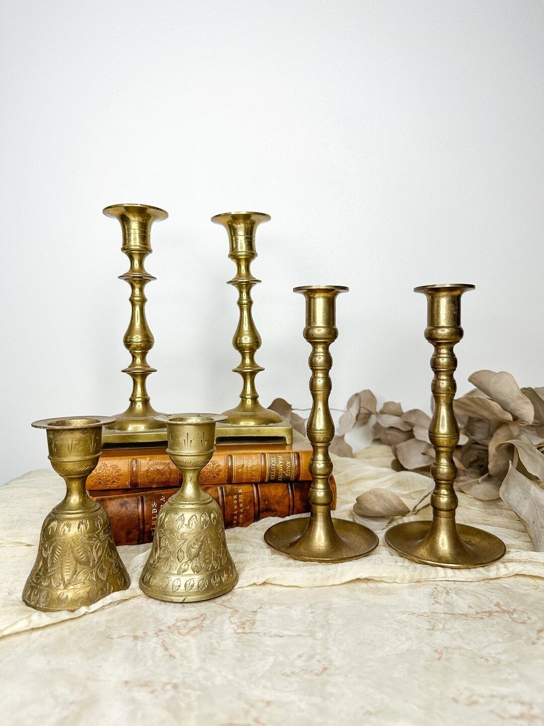 Vintage brass candlestick holders | Etsy (US)