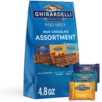 Ghirardelli Milk Chocolate Assortment Candy SQUARES Medium Bag - 4.8oz | Target