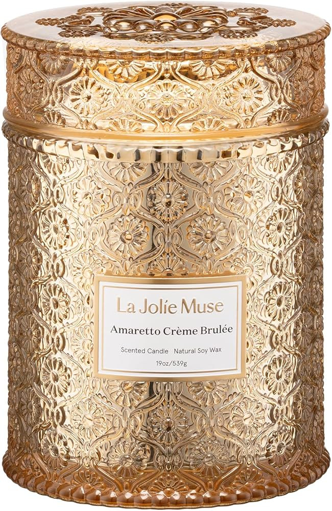 LA JOLIE MUSE Fall Candle | Amaretto Crème Brûlée – Almond Liqueur, Dry Fruit & Caramel | 19... | Amazon (US)