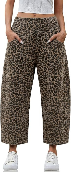 Cicy Bell Womens Wide Leg Cropped Jeans Baggy Boyfriend Mid Denim Pants | Amazon (US)