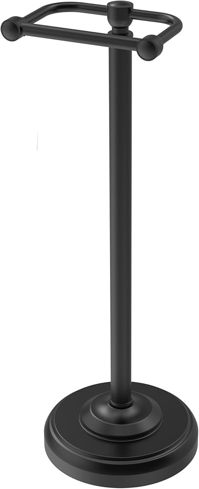 Toilet Paper Holder Stand, Matte Black Toilet Paper Holder Free Standing,Post Pivoting Design & S... | Amazon (US)