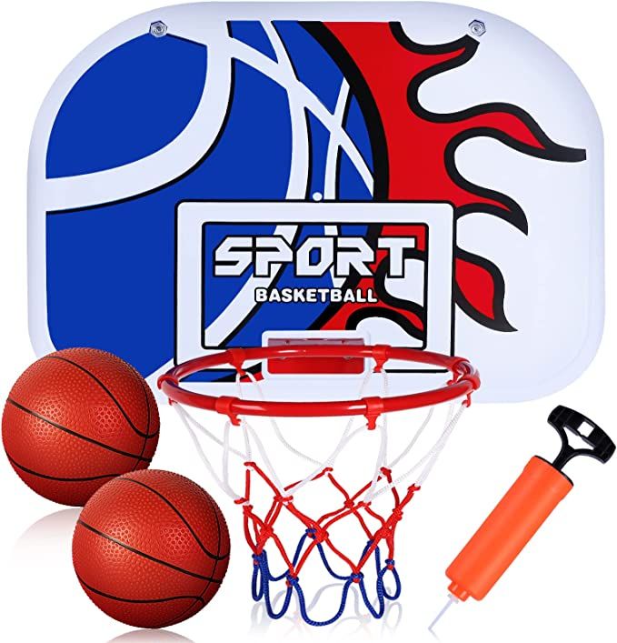Indoor Sport Basketball Hoop for Kids, Mini Basketball Hoops Over The Door with Complete Accessor... | Amazon (US)