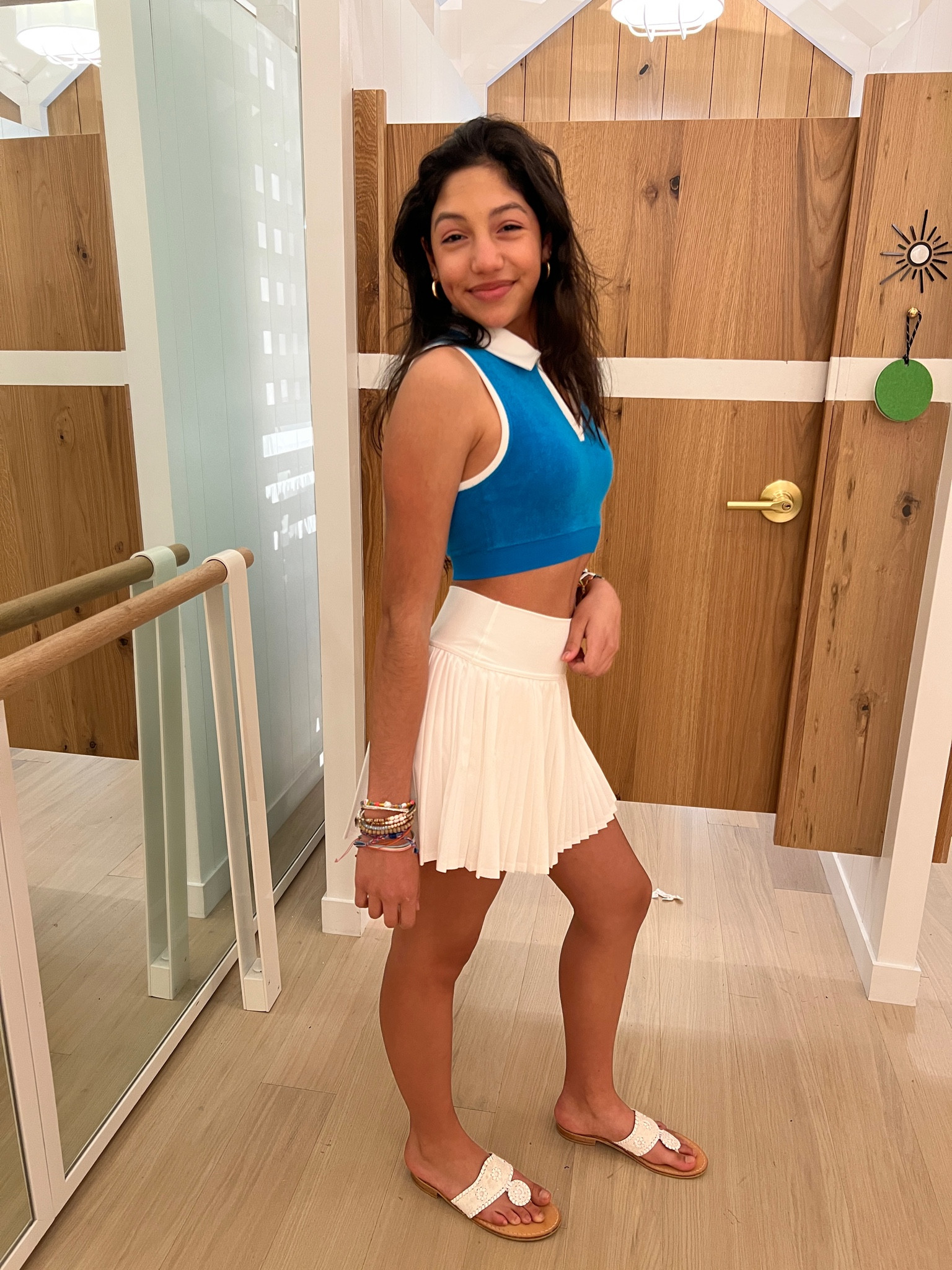 Preppy AERIE teen outfit. Tennis skort. Terry cropped polo. Athleisure wear. 

#LTKsalealert #LTKSeasonal #LTKfit