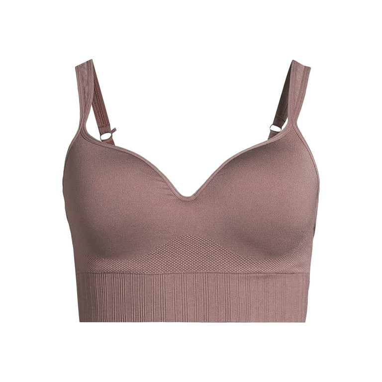 Avia Women's Medium Support Molded Plunge Sports Bra, Sizes S-3XL | Walmart (US)