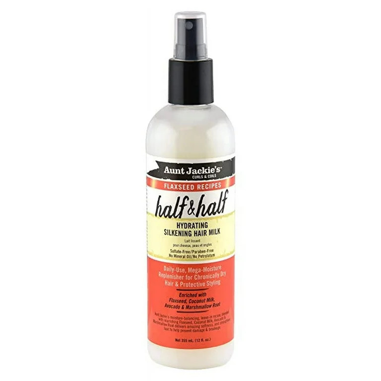Aunt Jackie's Flaxseed Recipes Half & Half, Hydrating Silkening Hair Milk, For Daily Use, Enriche... | Walmart (US)