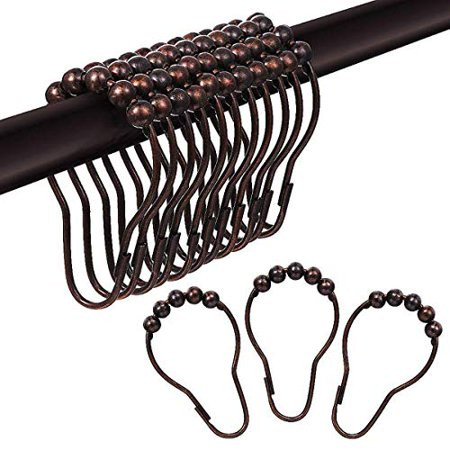 Yoocylii Premium Rust Proof Shower Curtains Hooks Rings, Stainless Steel Shower Curtain Rod Hooks,Vi | Walmart (US)