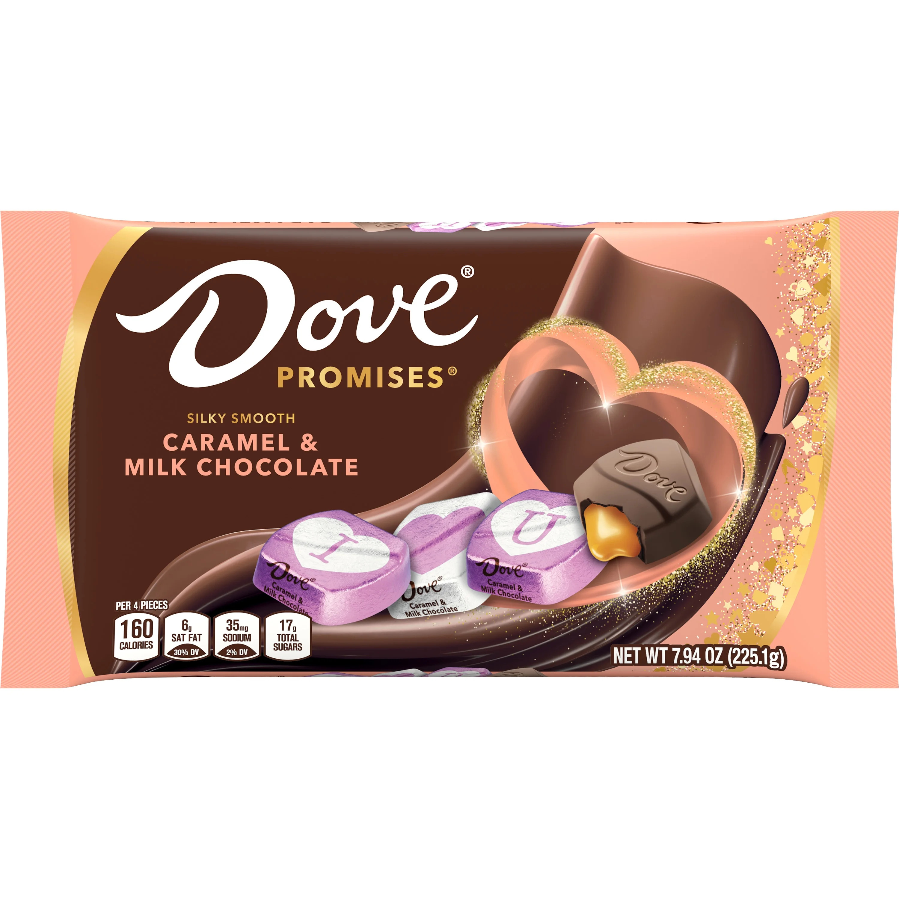 Dove Promises Love Notes Caramel & Milk Chocolate Valentine's Day Candy - 7.94 oz Bag | Walmart (US)