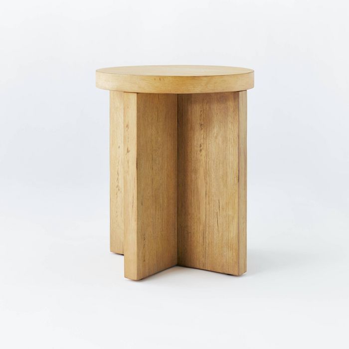 Bluff Park Round Wood Accent Table Natural - Threshold™ designed with Studio McGee | Target