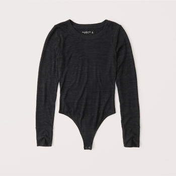 Long-Sleeve Cozy Bodysuit | Abercrombie & Fitch (US)