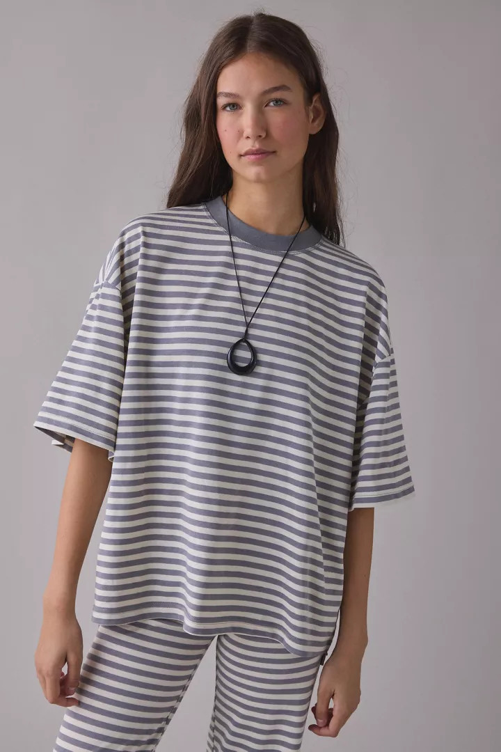 Lioness Bloom Stripe Oversized Short Sleeve Tee | Urban Outfitters (US and RoW)