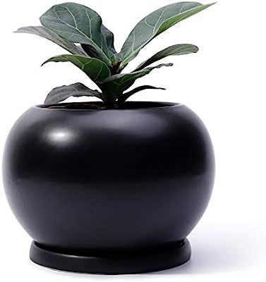 POTEY Planter Ceramic Plant Flower Pot - 4.2 Inches Large Indoor Glazed Container Bonsai with Dra... | Amazon (US)