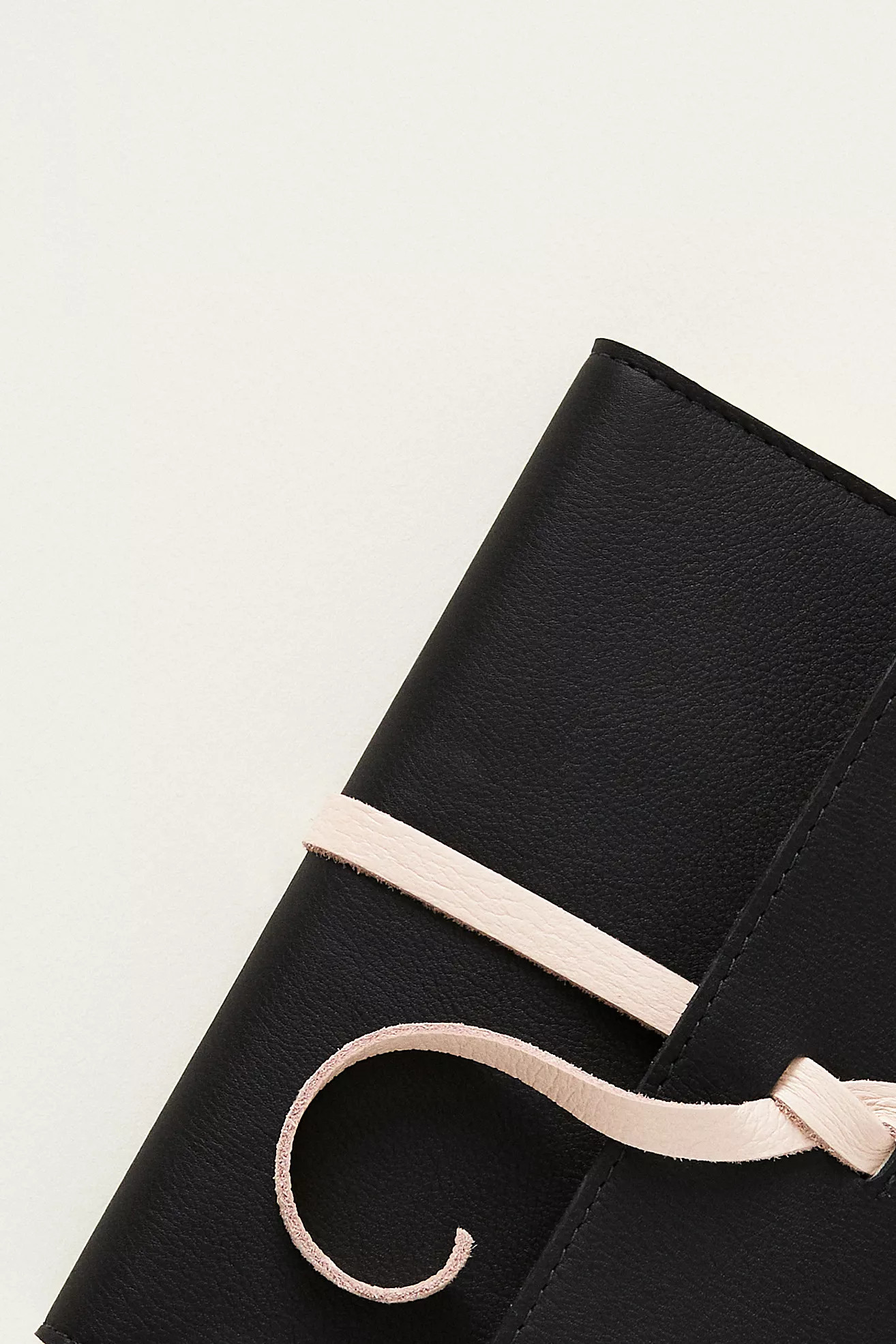 Monogram Faux-Leather Wrap Lined Journal | Anthropologie (US)