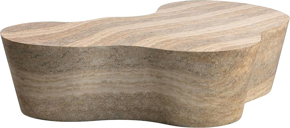 Slab Faux Travertine Coffee Table | Amazon (US)