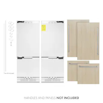 ZLINE KITCHEN & BATH Counter-Depth Autograph Edition 32.2-cu ft 60-in Wide Built-In French Door R... | Lowe's