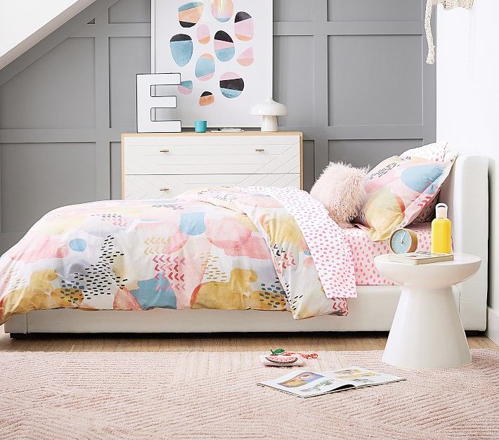 west elm x pbk Timo Upholstered Bed | Pottery Barn Kids