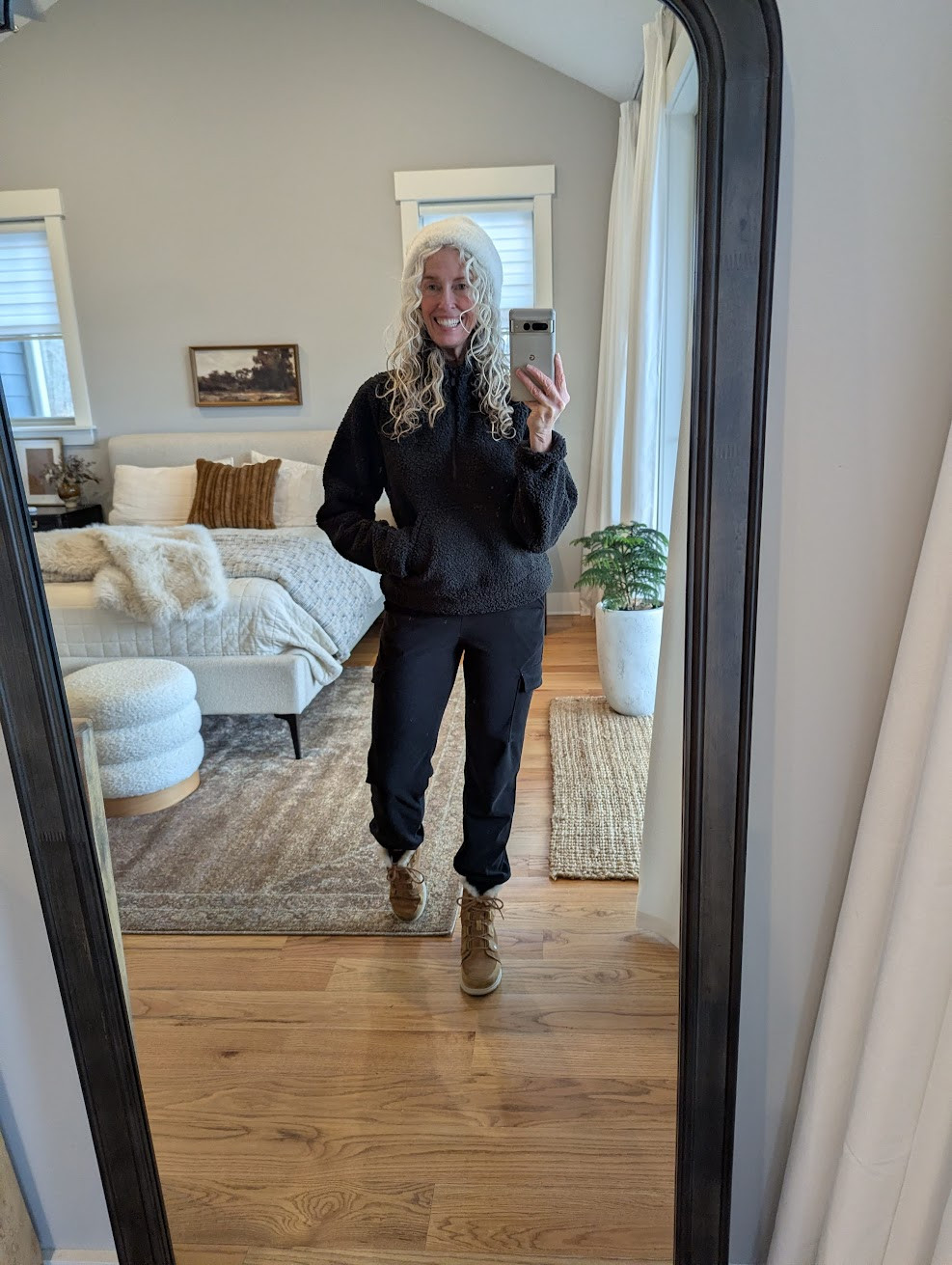 Quick errands in the cold!  These joggers are a slimmer fit, which I love because too much puff overwhelms my shape, wearing a small. I have them in two colors and wish they made more. Easy and so comfy.
#over60 #over50 #over60fashion 

 #LTKootd #LTKOver40 #LTKFindsUnder50