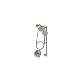 KOHLER Purist 3-Spray Essentials Performance Showering Package, 2.5 GPM in Vibrant Brushed Nickel... | The Home Depot