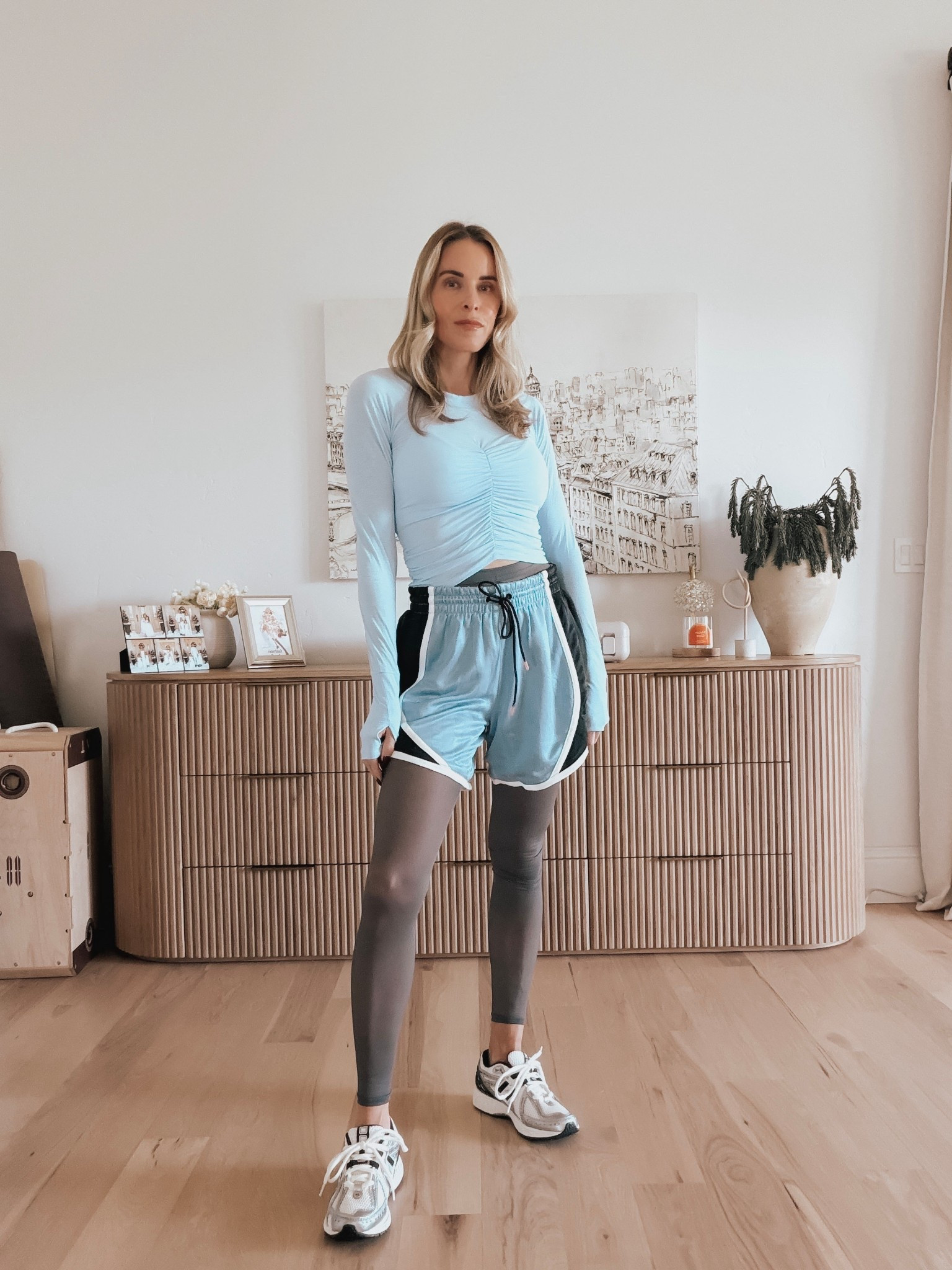 Loving this light blue Free People workout set! The mesh leggings are such a cute touch  

#LTKootd #LTKfitnessgoals #LTKActive