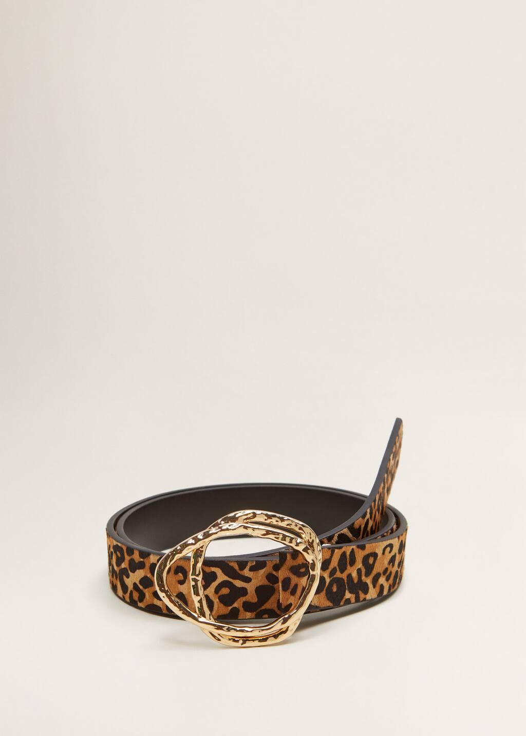 Ceinture léopard cuir | MANGO (FR)