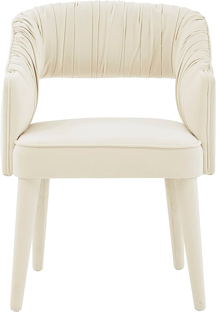 TOV Furniture ZORA Cream Velvet Dining Chair | Amazon (US)
