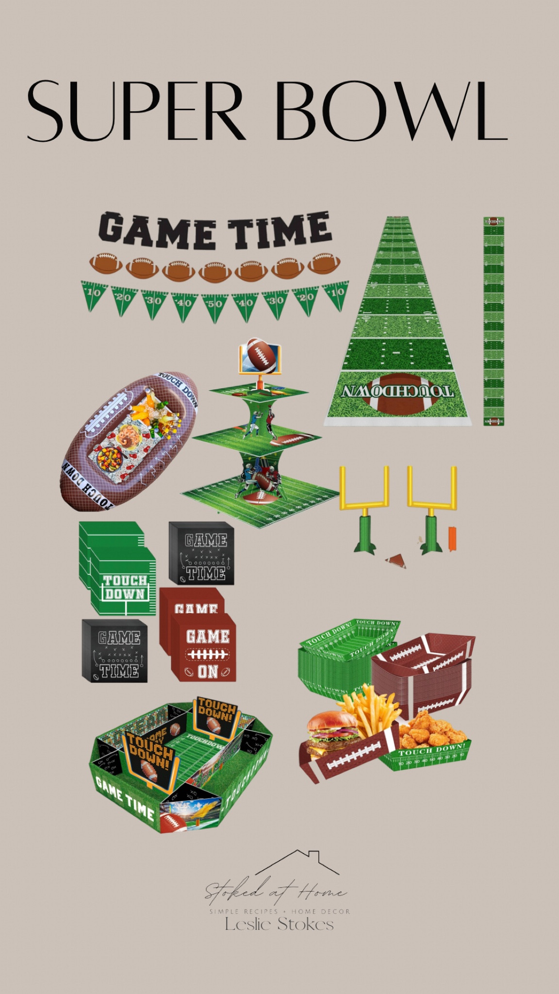 Super Bowl 2025 Super Bowl decor game day football 