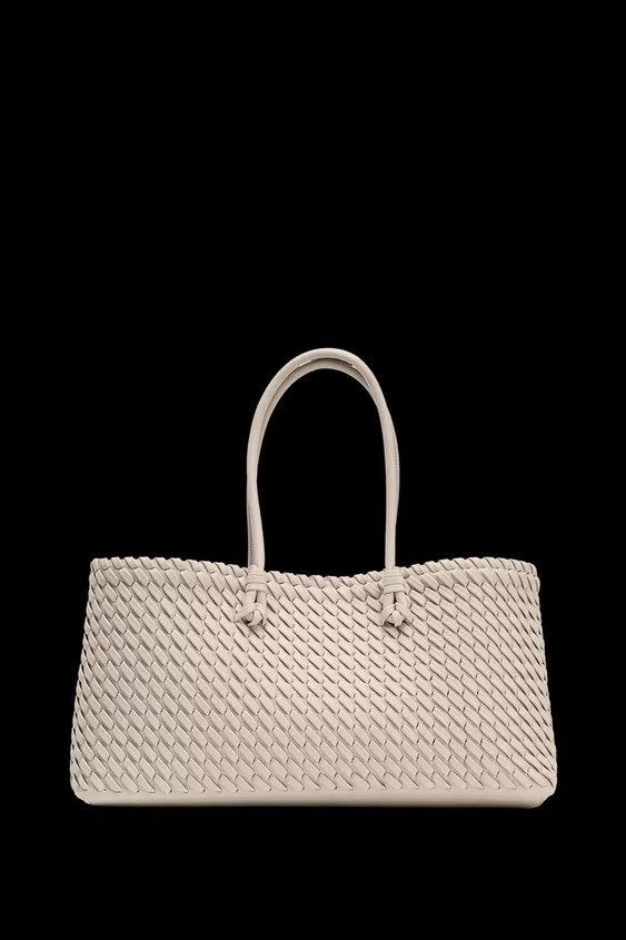 BRAIDED ELONGATED TOTE BAG | Zara UK