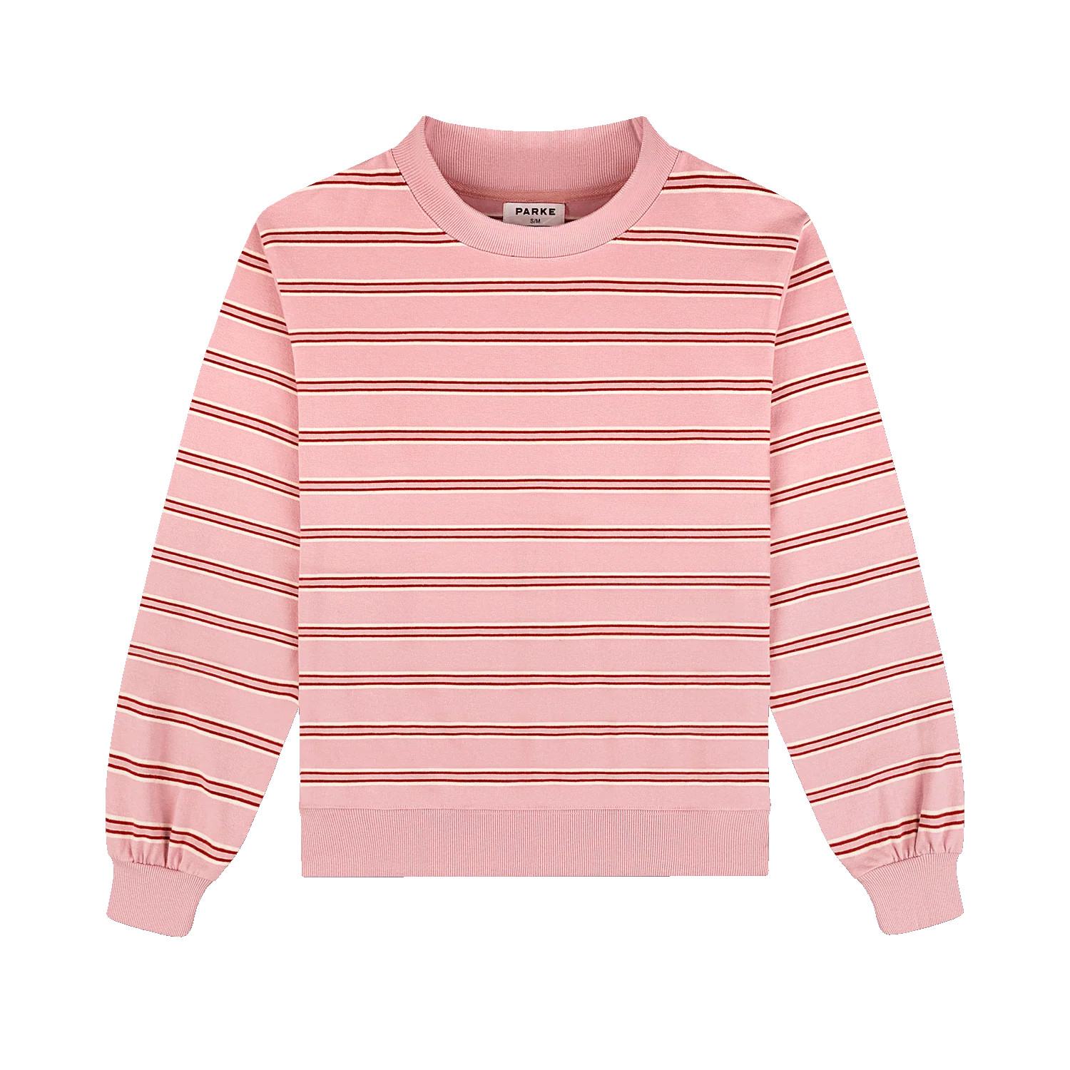 Preorder Striped Mockneck Pullover - Sweetheart Stripe | Parke