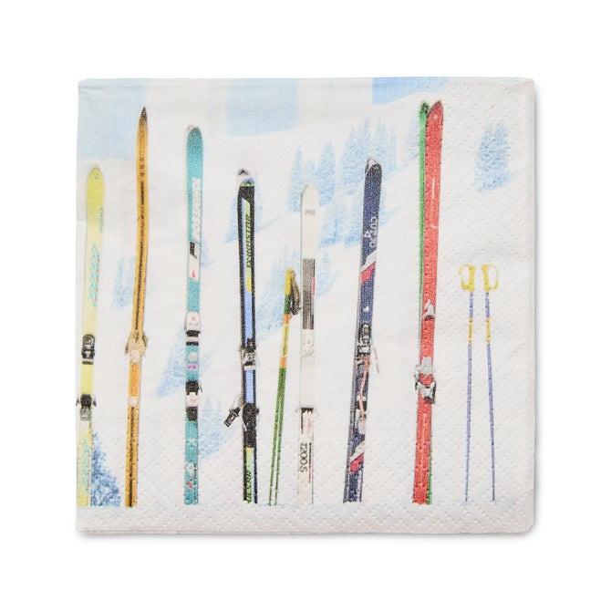 Gray Malin Ski Holiday Cocktail Paper Napkins | MacKenzie-Childs