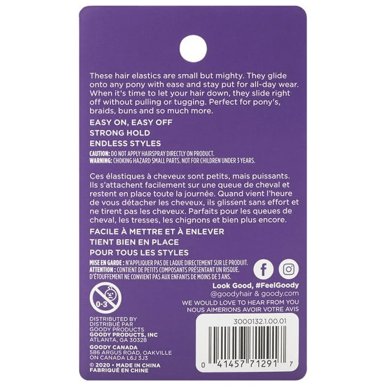 Goody Classics Hair Elastic, Polybands Clear, 75 CT | Walmart (US)