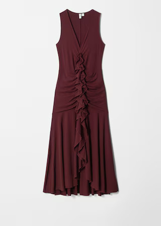 V-Neck Ruffle Maxi Dress | & Other Stories UK