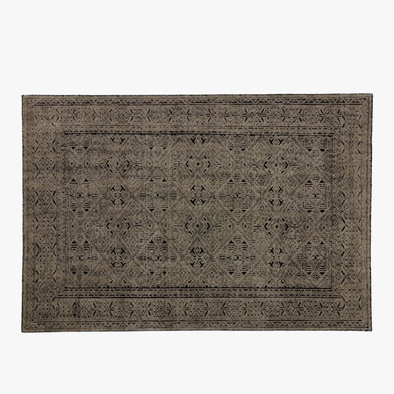 Raumont Hand-knotted Brown Detailed Rug 6'x9' + Reviews | CB2 | CB2