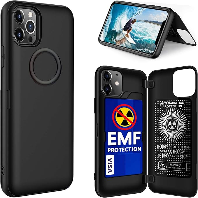 YUEKAI EMF Protection Cell Phone Case for iPhone 12 Pro/for iPhone 12, Wallet Card Holder Cover f... | Amazon (US)