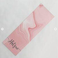 Pink Marble, Personalized Yoga Mat, Custom Name Printed Mat With Marble Background, Unique & Persona | Etsy (US)