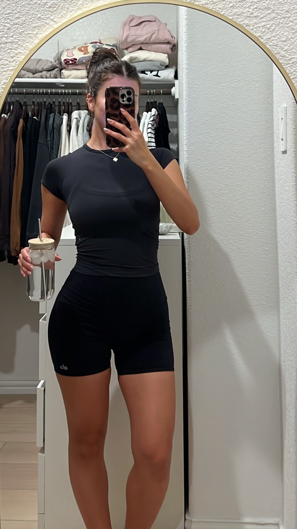 My cutie little workout outfit 🖤👟

#LTKootd #LTKfitnessgoals #LTKActive