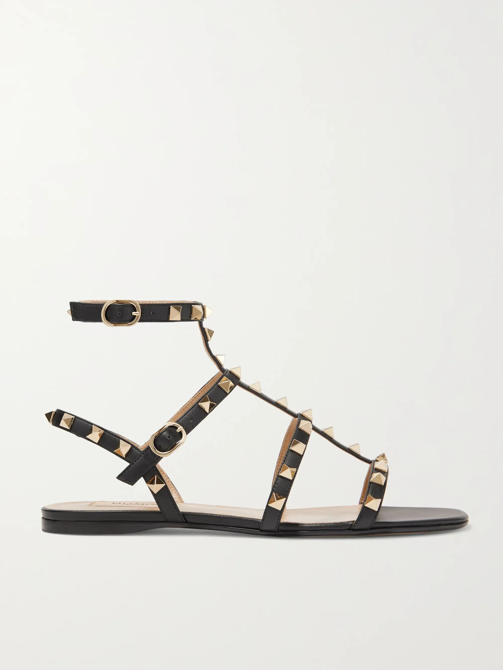Rockstud leather sandals | NET-A-PORTER (US)