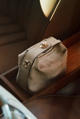 Faux-Leather Croc Structured Bag | Anthropologie (US)
