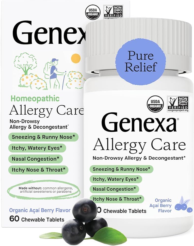 Genexa Adults' Allergy Care | Non-Drowsy, Homeopathic Decongestant & Allergy Medicine Relief | De... | Amazon (US)