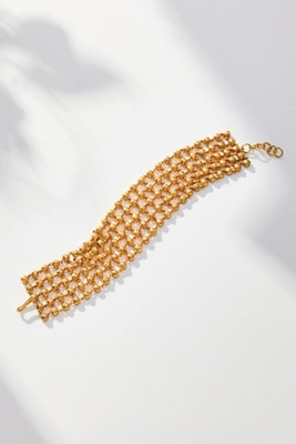 Joanna Laura Constantine Mini Pearl Orbs Mesh Bracelet | Anthropologie (US)