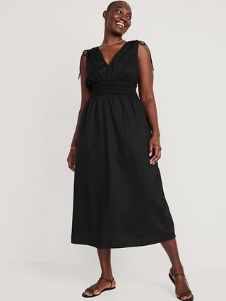 Waist-Defined Smocked Tiered Midi Cami Dress for Women | Old Navy (US)